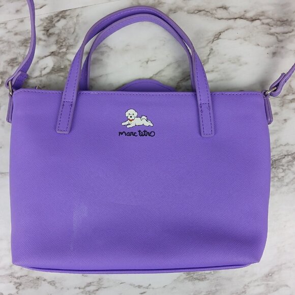 Marc Tetro Bichon Frise Purple Tote crossbody & wallet - Picture 3 of 15